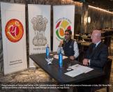 Press Conference on ‘Indian Food Festival’ at NH Collection Eurobuilding on June 15, 2016 with presence of Ambassador of India, Shri Vikram Misri, and Director General of NH Hotels Group for Spain, Portugal and Andorra, Mr Hugo Rovira.